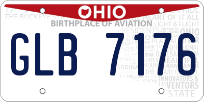 OH license plate GLB7176