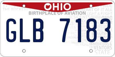OH license plate GLB7183