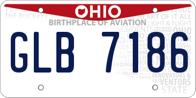 OH license plate GLB7186