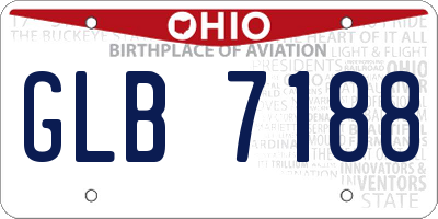 OH license plate GLB7188