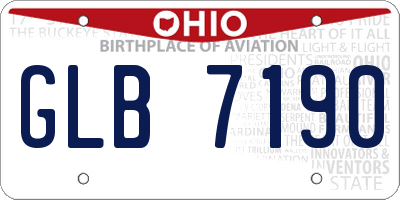 OH license plate GLB7190
