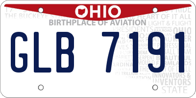 OH license plate GLB7191
