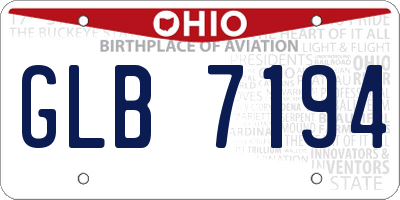 OH license plate GLB7194