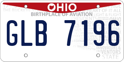 OH license plate GLB7196