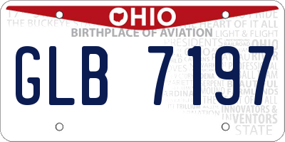 OH license plate GLB7197