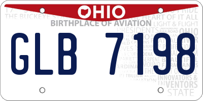 OH license plate GLB7198