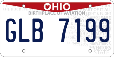 OH license plate GLB7199