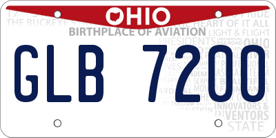 OH license plate GLB7200