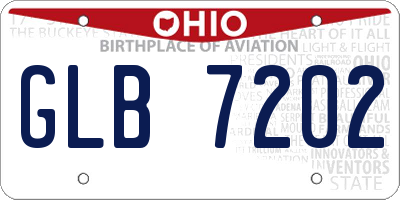 OH license plate GLB7202