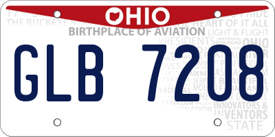 OH license plate GLB7208