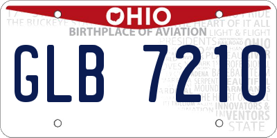 OH license plate GLB7210