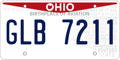 OH license plate GLB7211