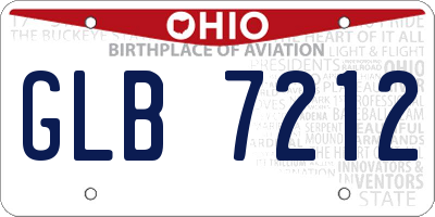 OH license plate GLB7212