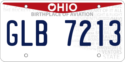 OH license plate GLB7213