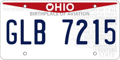 OH license plate GLB7215