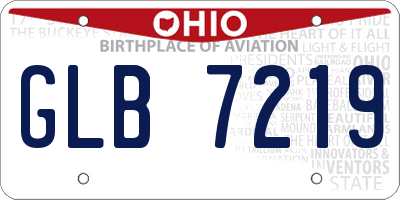 OH license plate GLB7219