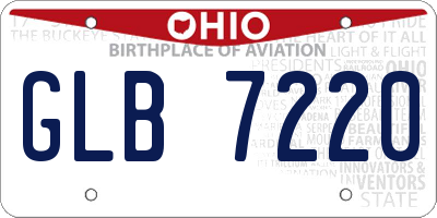 OH license plate GLB7220