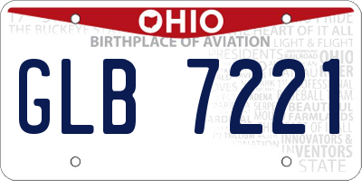 OH license plate GLB7221
