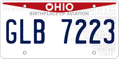 OH license plate GLB7223