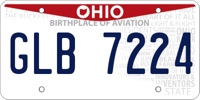 OH license plate GLB7224