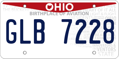 OH license plate GLB7228