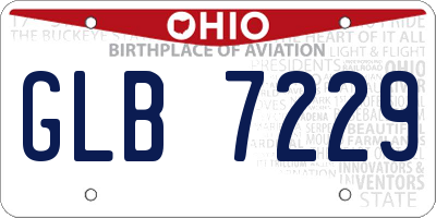 OH license plate GLB7229