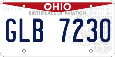 OH license plate GLB7230