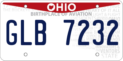 OH license plate GLB7232
