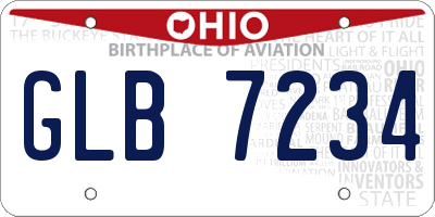 OH license plate GLB7234