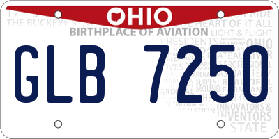 OH license plate GLB7250