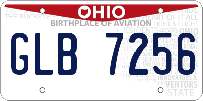 OH license plate GLB7256