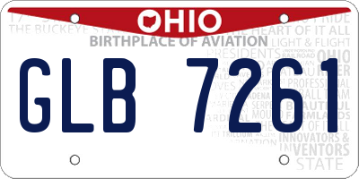 OH license plate GLB7261