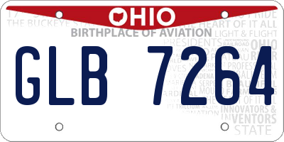 OH license plate GLB7264