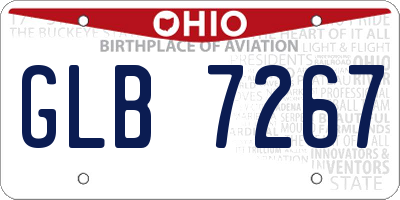 OH license plate GLB7267