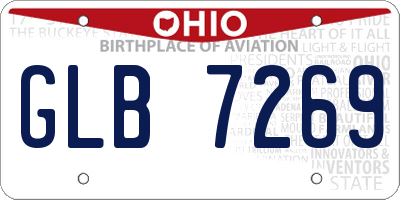 OH license plate GLB7269