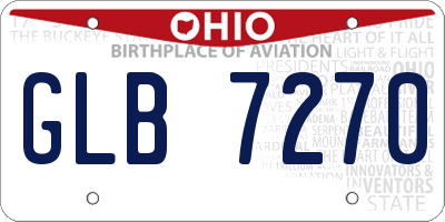 OH license plate GLB7270
