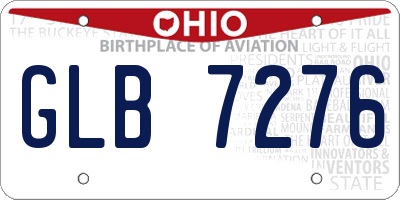 OH license plate GLB7276