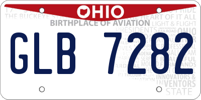 OH license plate GLB7282