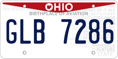 OH license plate GLB7286