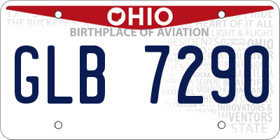 OH license plate GLB7290