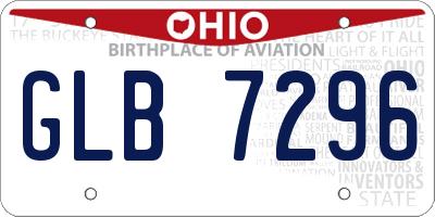 OH license plate GLB7296