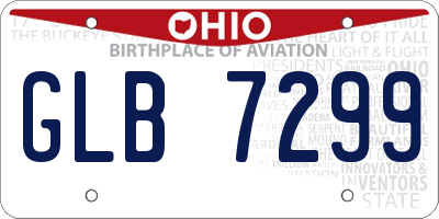 OH license plate GLB7299