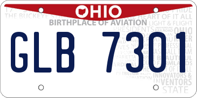 OH license plate GLB7301