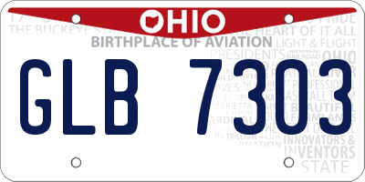 OH license plate GLB7303