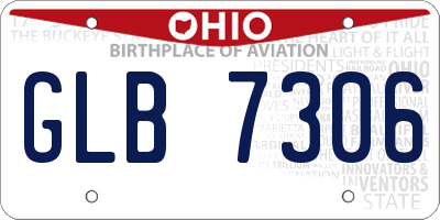 OH license plate GLB7306
