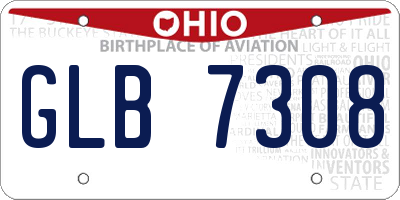 OH license plate GLB7308