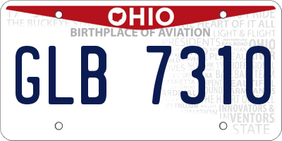 OH license plate GLB7310