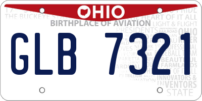 OH license plate GLB7321