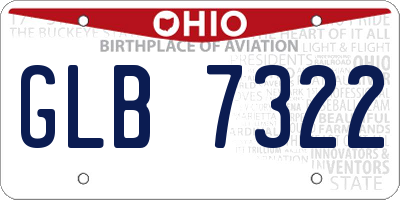 OH license plate GLB7322