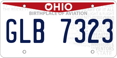 OH license plate GLB7323